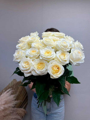 Цветы поштучно: Роза пионовидная «Candlelight»