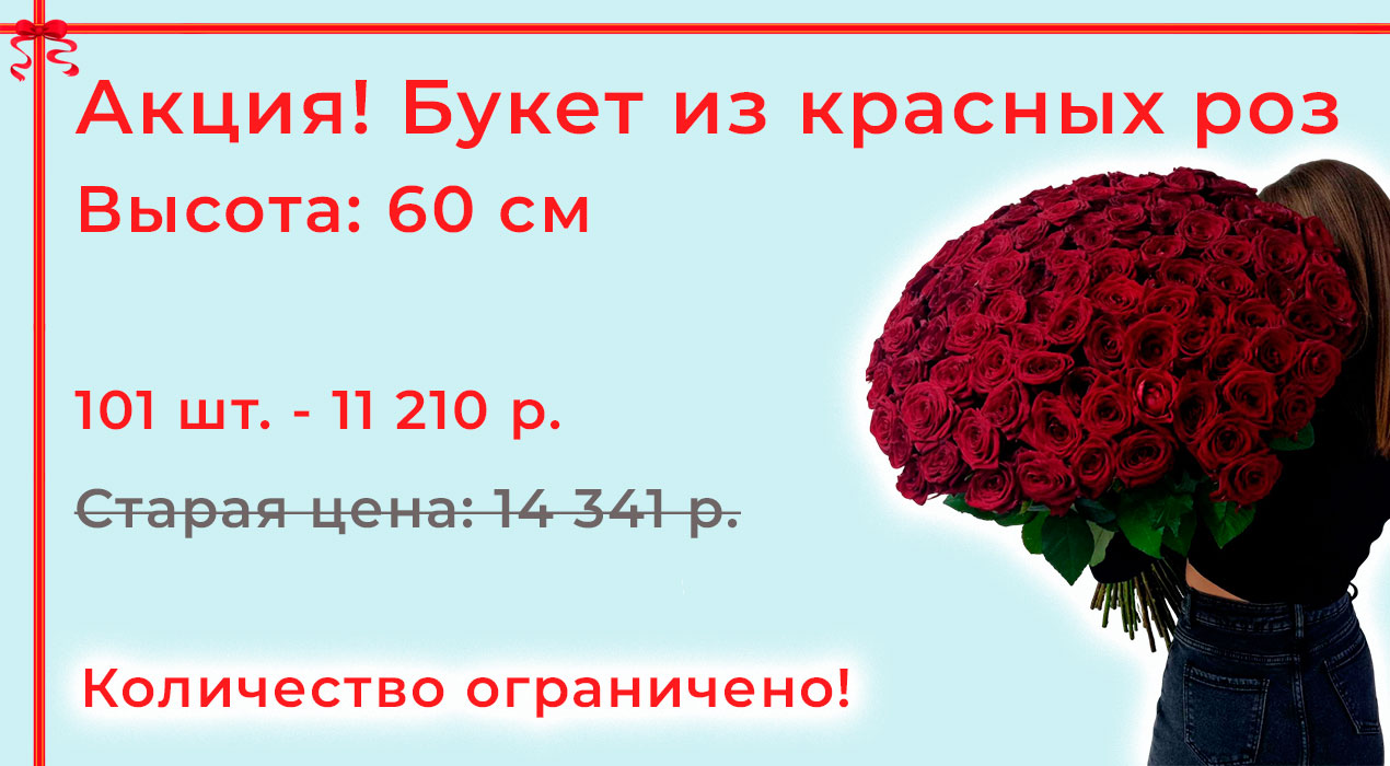Акция 19 101 роза
