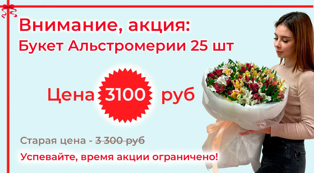 Акция 20 Альстромерии 25 шт