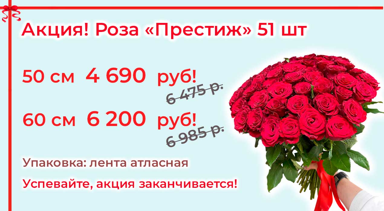 Акция 71 51 роза Престиж