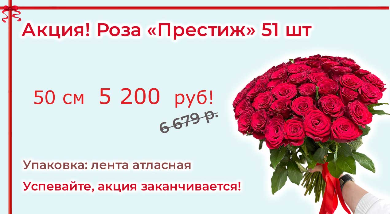 Акция 71 51 роза Престиж