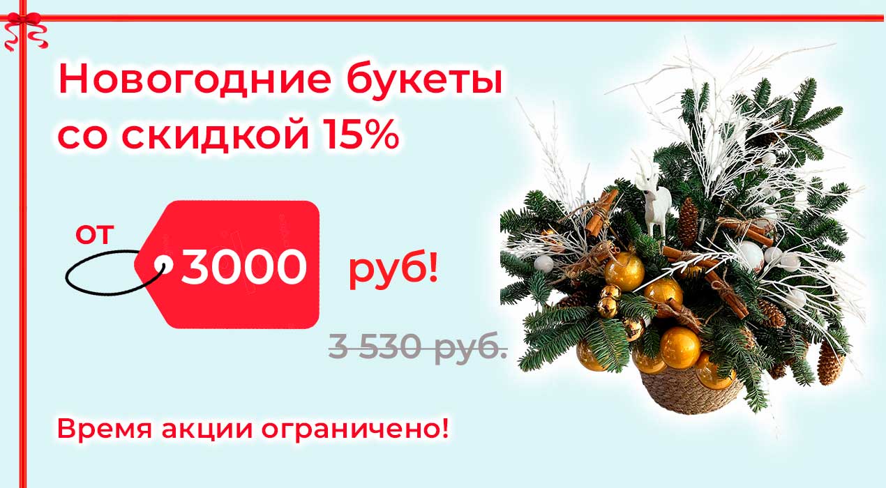 Акция 95 Новогодние букеты