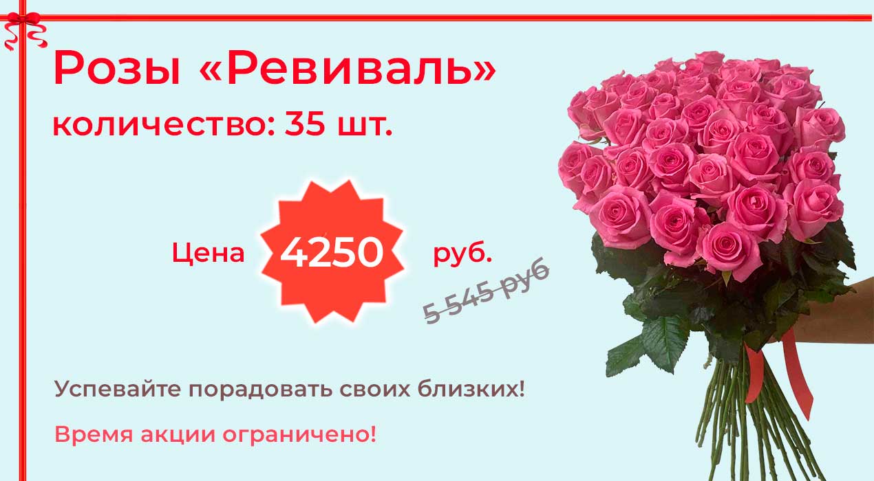 Акция 102-1 Роза Ревиваль 35 шт.