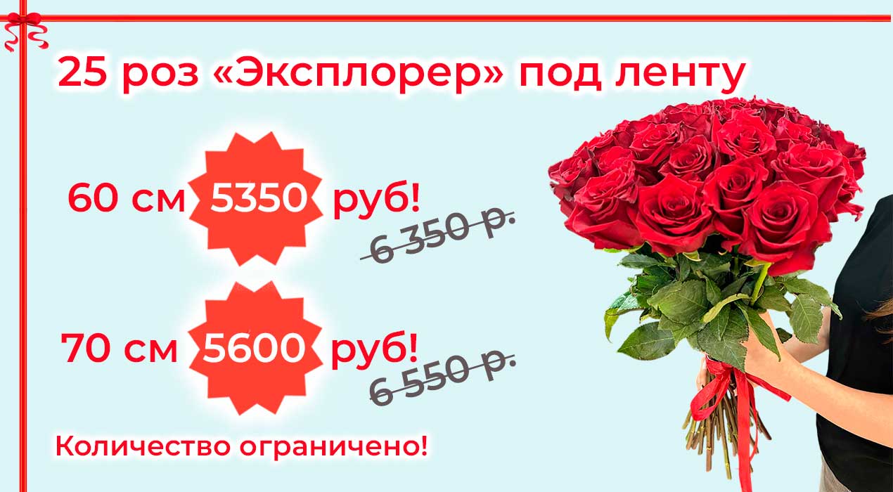 Акция 129-2 25 роз Эксплорер