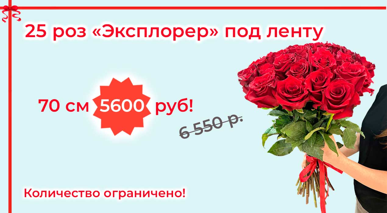 Акция 129-2 25 роз Эксплорер